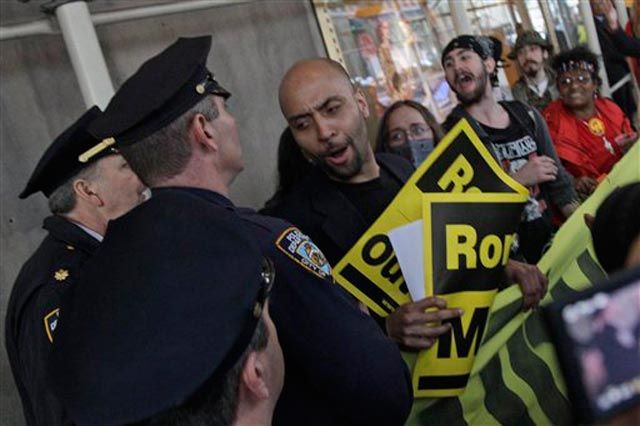 Cop vs. protester